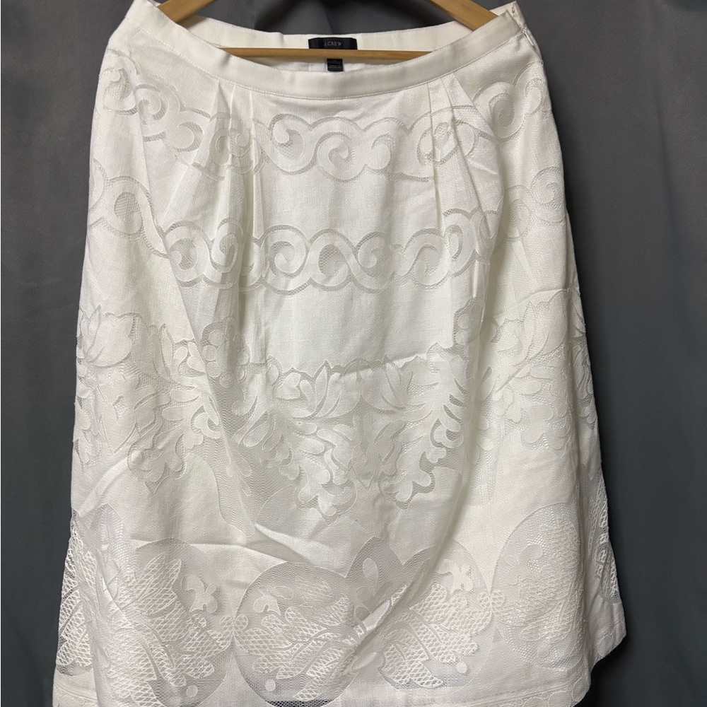 J. Crew White A-Line Skirt